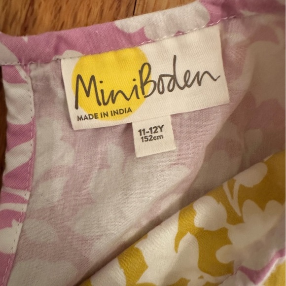 Mini Boden Floral Boho Cotton Dress Size 11-12yr #j6 - Picture 6 of 9